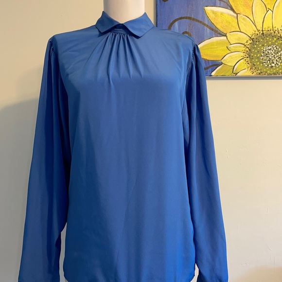 Jones New York vintage pretty blue blouse - Picture 1 of 4